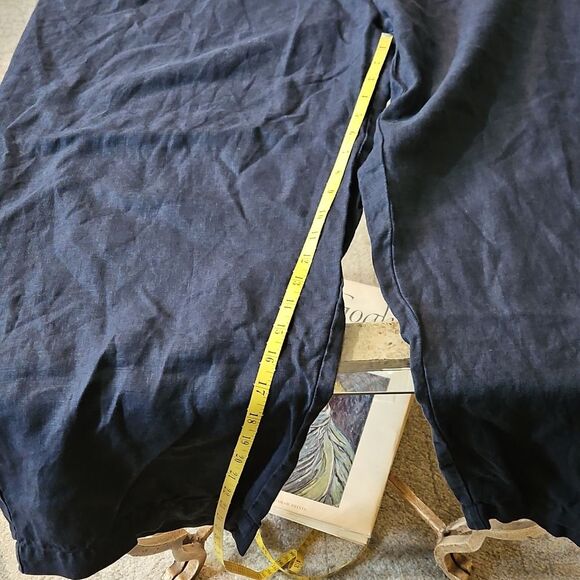Poetry Navy Blue Linen Pants Size 18 - Picture 9 of 10